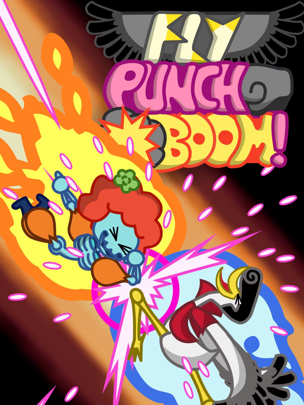 Experience intense anime fighting in Fly Punch Boom for free